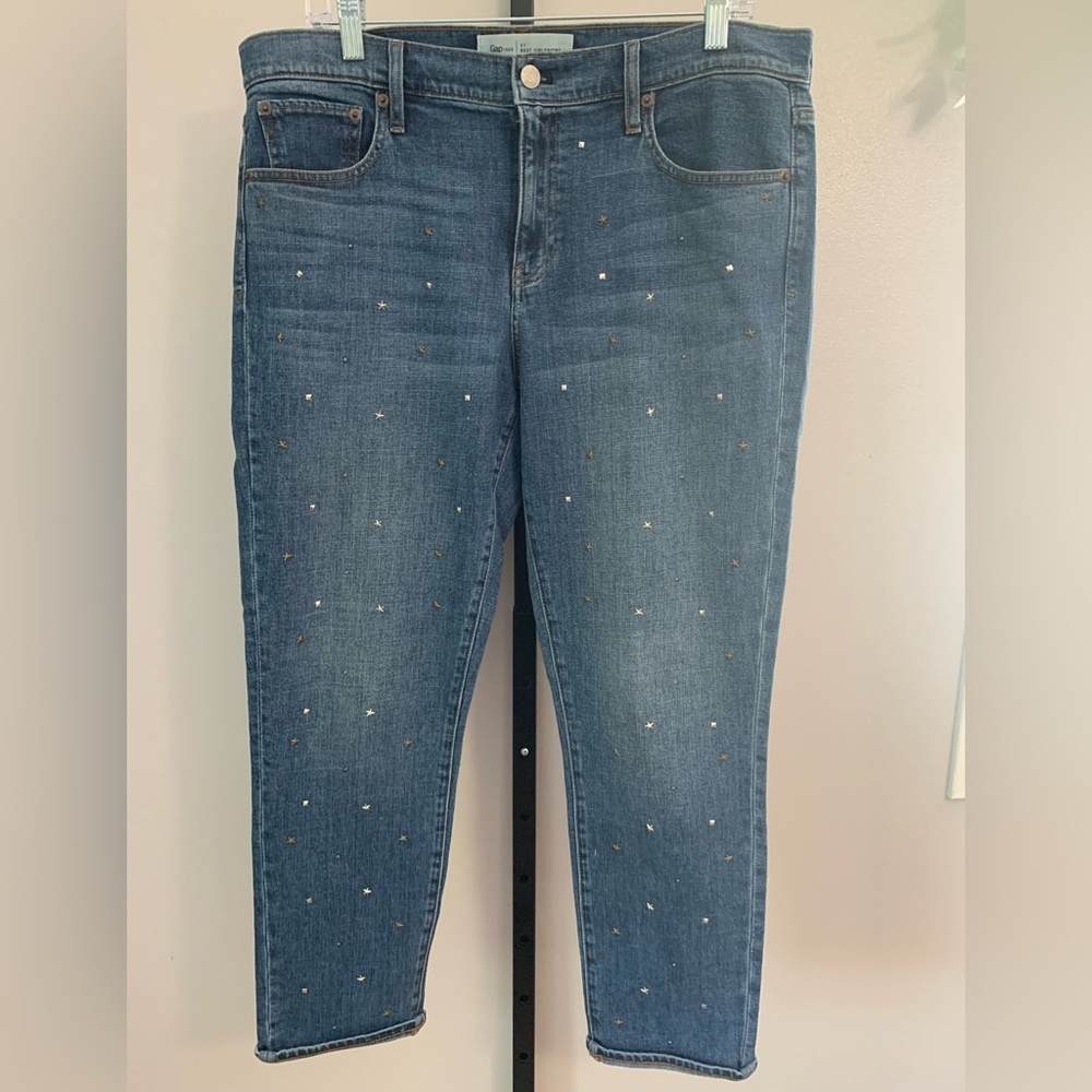 GAP Blue Classic Denim Jeans with Embellishments